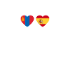 Mongolie Espagne Heartbeat Flag Mongolis