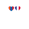 Mongolia France Heartbeat Flag Mongolian