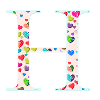 Monogramme H Coeur personnalisable