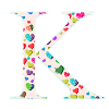 Personalisierbar Monogramm K Herzmuster