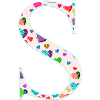 Personalisierbar Monogramm S Herzmuster