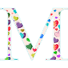 Personalisierbar Monogramm M Herzmuster