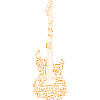 Une guitare faite de partitions