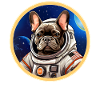 Frenchie French Bulldog Astronaut Space