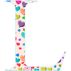 Customizable Monogram L Heart Pattern