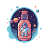 Astronaut Milky Way