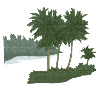 Palmeninsel mit Struktur Effekt (mod.)