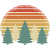 Sunset Trees Vintage Forest Grunge Tree Retro Nature