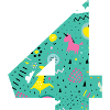 Personalized 4 Anniversary Number