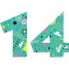 Personalized 14 Anniversary Number