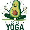 Doing Yoga Avocado Meditation