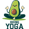 Doing Yoga Avocado Meditation