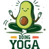 Doing Yoga Avocado Meditation