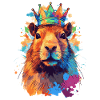 Capybara avec capybara couronne