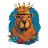 Capybara avec capybara couronne