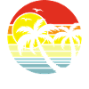 Sunset Palm Trees Sea
