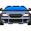 Car Pixel Art Blue