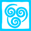 Symbol of wind in square
