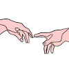 The Creation of Adam hands