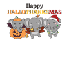 Happy Hallothanksmas Elephant Christmas Elephant