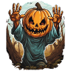 Halloween Emerging Hands Citrouille effrayante