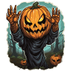 Halloween Emerging Hands Citrouille effrayante