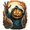 Halloween Emerging Hands Citrouille effrayante