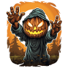 Halloween Mains émergentes Citrouille effrayante