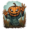 Halloween Emerging Hands Spooky Pumpkin