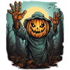 Halloween Mains émergentes Citrouille effrayante