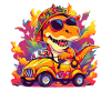 T-Rex Drives Monster Truck