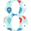 8th anniversary balloon