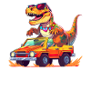 T-Rex Drives Monster Truck