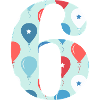 6th anniversary balloon