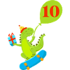 10e anniversaire dinosaure mignon