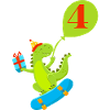 4e anniversaire dinosaure mignon