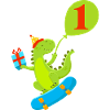 1st Birthday Cute Dinosaur