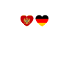 Montenegro Germany Heartbeat Flag