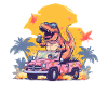 T-Rex Drives Monster Truck