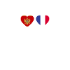 Montenegro France Heartbeat Flag