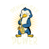 Pengu-Sax Power - Penguin on saxophone