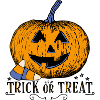 Pumpkin with candy