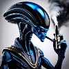 Blauer Droid Dampfer Vibe