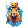 Capybara avec capybara couronne