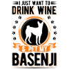 Basenji und Wein