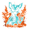 Squelette de renard d’Halloween