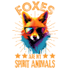 Bunter Fuchs mit Sonnenbrille