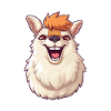 Llama Cartoon Kawaii Aquarelle Illustration