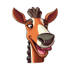 okapi Cartoon Kawaii Aquarelle Illustration