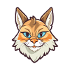Lynx Cartoon Kawaii Aquarelle Illustration